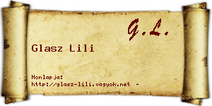 Glasz Lili névjegykártya