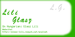 lili glasz business card